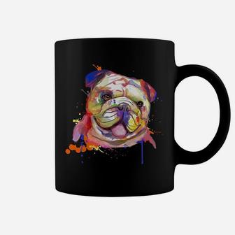 English Bulldog Splash Art Coffee Mug - Seseable