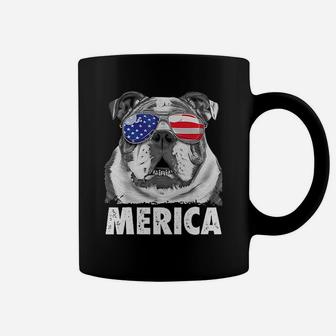 English Bulldog Usa Flag Coffee Mug - Seseable
