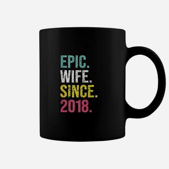 Epic Wife Since 2018 2nd Wedding Anniversary Gift For Her Coffee Mug - Seseable