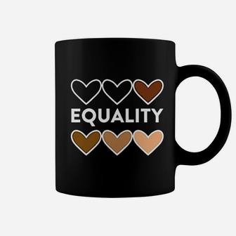Equality Hearts Civil Rights Equal Graphic Coffee Mug - Seseable