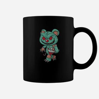 Evil Teddy Bear Monster Happy Halloween Day Coffee Mug - Seseable