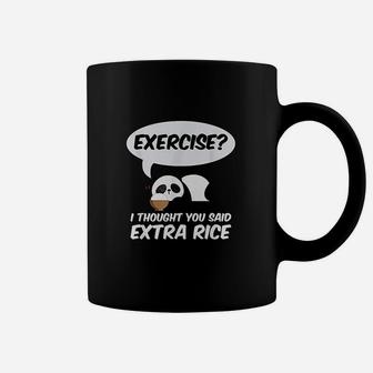 Exercise I Thought You Said Extra Rice Panda Gift Coffee Mug - Seseable