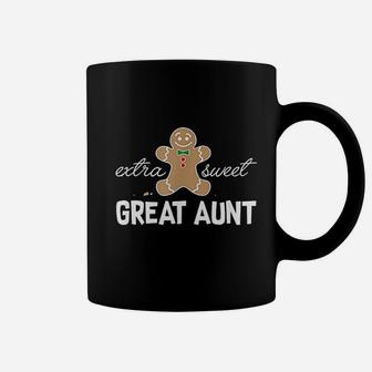 Extra Sweet Great Aunt Cute Christmas Gingerbread Coffee Mug - Seseable