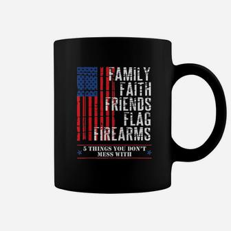 Family Faith Friends Flag American Flags Coffee Mug - Seseable