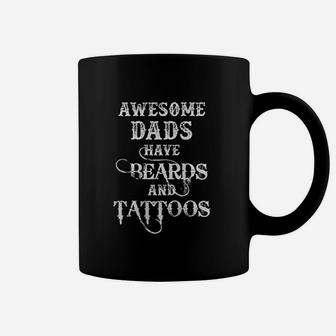 Father And Son Daughter Beards And Tattoos Fathers Day Matching Set Coffee Mug - Seseable