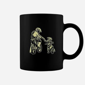 Father And Son Dirt Bike Racer Dirt Road Racing Motorbike Coffee Mug | Seseable UK