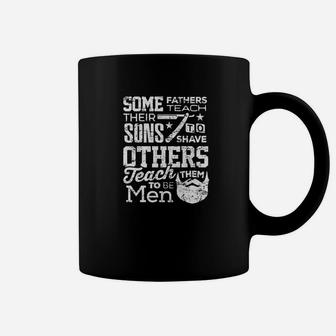 Father Clothing Some Fathers Teach Son Shave Others How Men Premium Coffee Mug