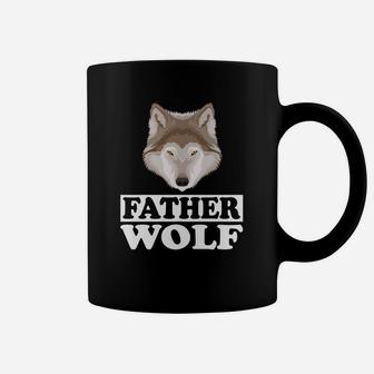 Father Wolf Animal Dad Daddy Gift Coffee Mug - Seseable