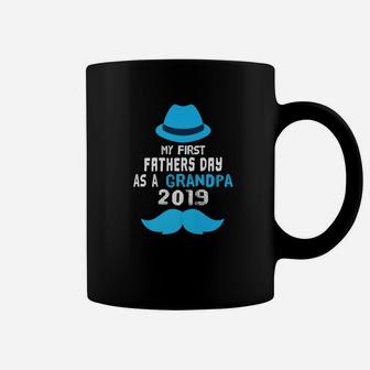 Fathers Day My First Fathers Day As A Grandpa 2019 Gift Premium Coffee Mug - Seseable