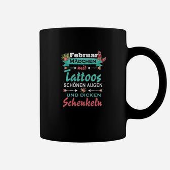 Februar Mädchen Tattoo Schöne Augen Dicke Schenkel Tassen, Damen - Seseable