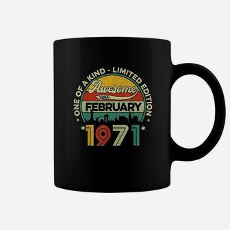 February 1971 Retro 50 Years Old Vintage 50th Birthday Gift Coffee Mug - Seseable