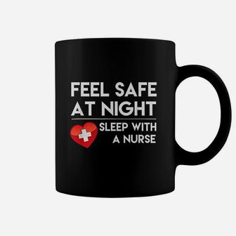 Feel Safe At Night Sleep With A Nurse Coffee Mug - Seseable