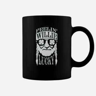 Feelin Willie Lucky Funny Pattern Jersey Style St Patricks Day Coffee Mug - Seseable