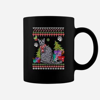 Festlicher Katzen-Weihnachtspullover Tassen, Witziges Design für Weihnachten - Seseable