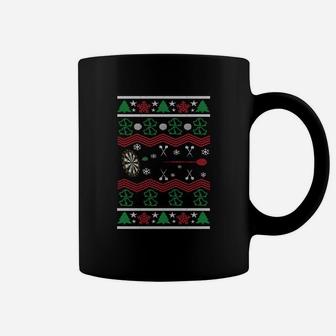 Festliches Herren Tassen, Weihnachts Ugly Sweater Design, Schwarz - Seseable
