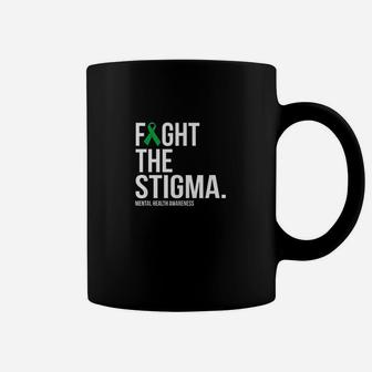 Fight The Stigma Green Ribbon Mental Health Coffee Mug - Seseable