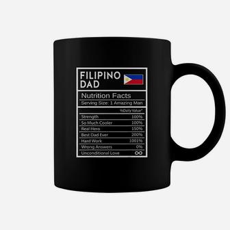 Filipino Dad Nutrition Facts National Pride Gift Coffee Mug - Seseable