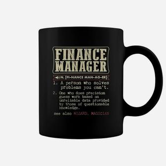 Finance Manager Dictionary Term T-shirt Coffee Mug - Seseable