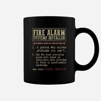 Fire Alarm Systems Installer Dictionary Term T-shirt Coffee Mug - Seseable