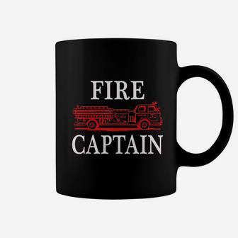 Fire Captain Firefighter Red Truck Fireman Coffee Mug - Seseable