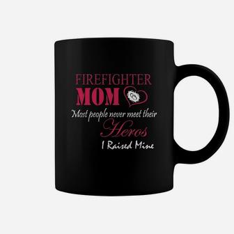 Firefighter Mom Heroes Job Title Mom Gift Coffee Mug - Seseable