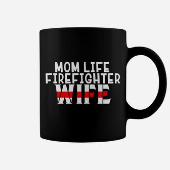 Firefighter Wife Thin Red Line Mothers Day Gif Coffee Mug - Seseable