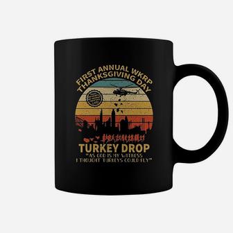 First Annual Wkrp Turkey Drop Vintage Thanksgiving Day Coffee Mug - Seseable