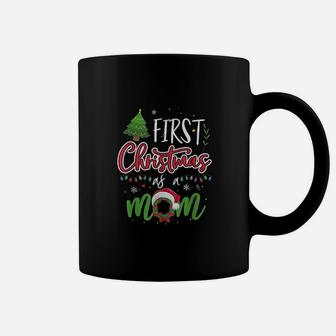 First Christmas As A Mom Funny New Mom Mommy Christmas Coffee Mug - Seseable