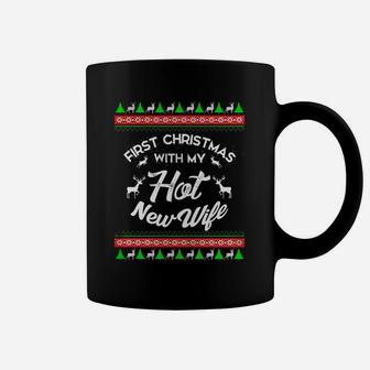 First Christmas With My Hot New Wife Husband Coffee Mug - Seseable
