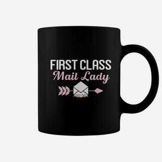 First Class Mail Lady Apparel Postal Worker Mail Carriers Coffee Mug - Seseable