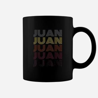 First Name Juan Retro Pattern Vintage Style Coffee Mug - Seseable