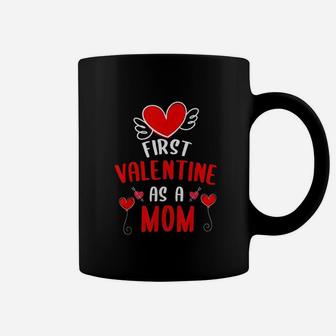 First Valentine As A Mom Coffee Mug - Seseable
