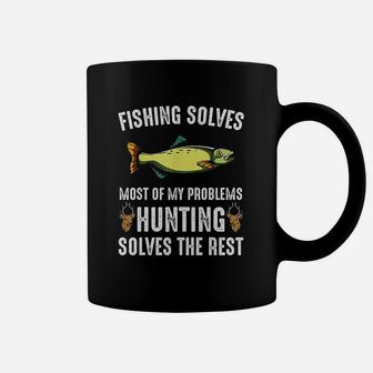 Fishing And Hunting Hunter Animal Angling Fisherman Funny Coffee Mug - Seseable