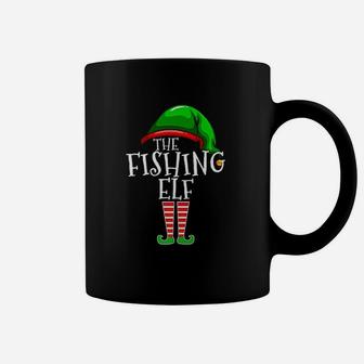 Fishing Elf Family Matching Group Christmas Gift Dad Coffee Mug - Seseable
