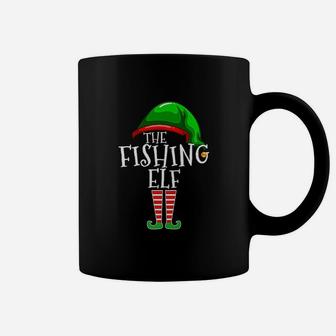 Fishing Elf Family Matching Group Christmas Gift Dad Pops Coffee Mug - Seseable