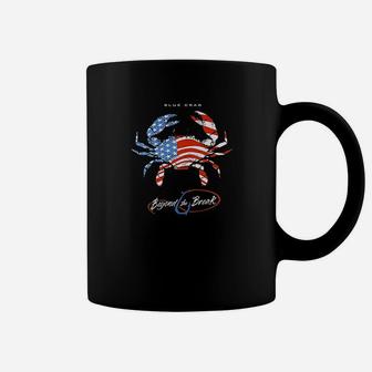 Fishing Long Sleeves Patriotic Blue Claw Crab Coffee Mug - Seseable