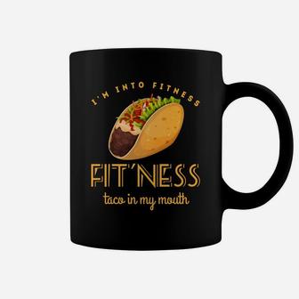 Fitness Taco Funny Gym Men Mexican Food Humor Dad Coffee Mug - Seseable