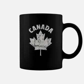 Flag Of Canada Fathers Day Canadian Leaf Vintage Coffee Mug - Seseable