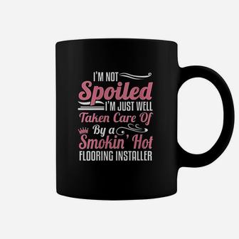 Flooring Installer Wife Not A Spoiled Wife Coffee Mug - Seseable