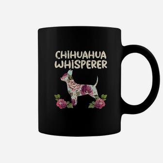 Floral Chihuahua Whisperer Cute Chiwawa Dog Girls Women Gift Coffee Mug - Seseable