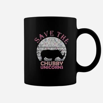 Floral Rhino Gift For Girls Women Save The Chubby Unicorns Coffee Mug - Seseable