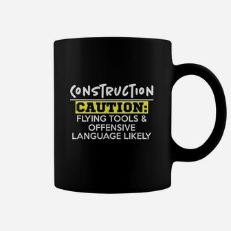 Flying Tools Offensive Language Construction Worker Gift Coffee Mug - Seseable