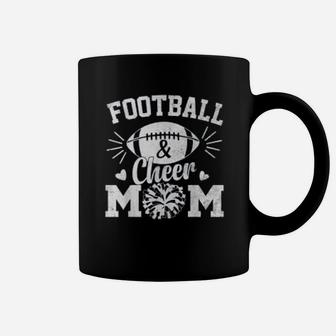 Football And Cheer Mom Coffee Mug - Seseable