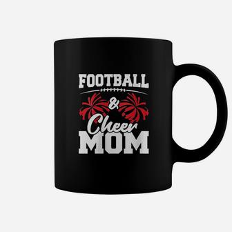 Football And Cheer Mom High School Sports Cheerleading Coffee Mug - Seseable