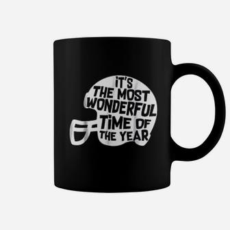 Football Mom Most Wonderful Time Of The Year Coffee Mug - Seseable