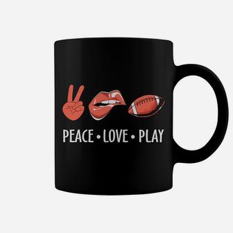 Football Peace Love Play Meaningful Idea For Football Lovers Coffee Mug - Seseable