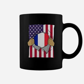 France Flag Blood Inside Me Home Pride French American Gift Coffee Mug - Seseable