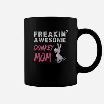 Freakin Awesome Donkey Mom I Love Mom Mothers Day Coffee Mug - Seseable