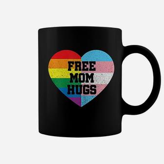 Free Mom Hugs Gay Pride Gift Transgender Rainbow Flag Coffee Mug - Seseable