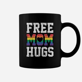 Free Mom Hugs Lgbt Rainbow Gay Pride Rainbow Gift Coffee Mug - Seseable
